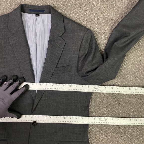 J. Crew Ludlow Slim Blazer Suit Coat Men's 38S Gray Tollegno 1900 Stretch - Picture 9 of 15